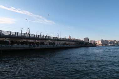 Sout sonu ünlü Galata Köprüsü, Istanbul, Türkiye