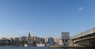 Manzaraya Galatatower Galata Köprüsü, Istanbul, Türkiye