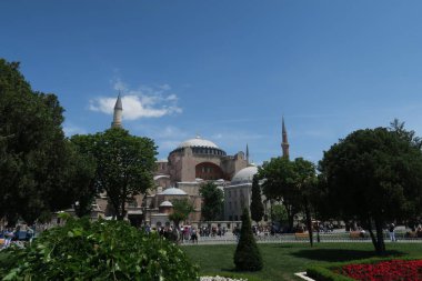 Istanbul 'da ünlü Ayasofya Müzesi 'nde Park, Türkiye