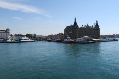 Kadıköy, Istanbul, Türkiye'nin sembolü Landmark ünlü Haydarpaşa Tren istasyonunda
