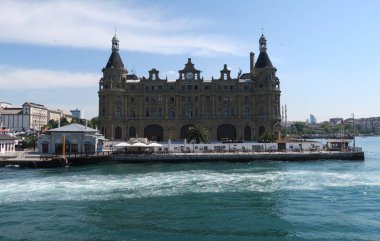 Kadıköy, Istanbul, Türkiye'nin sembolü Landmark Haydarpaşa tren istasyonunda