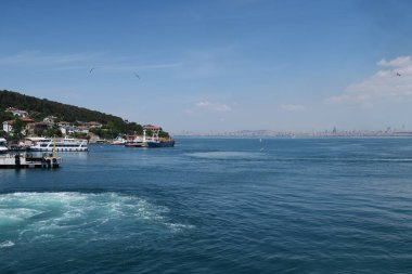 Prens kurtarmasından Heybeliada Istanbul ve Boğaz'ın - Türkiye'de Marmara Denizi kuzey ucuna görünümünden
