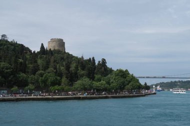 Boğaz, Istanbul, Türkiye'de Avrupa yakasının Rumeli Hisarı.