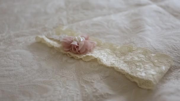 Wedding Garter Bride — Stock Video