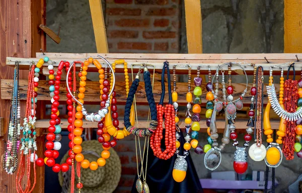 Various color beads for sale. Souvenirs Mtskheta Georgia — Stock Photo, Image