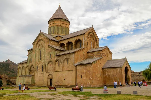 Ősi ortodox egyház Svetitskhoveli, Mtskheta Georgia — Stock Fotó