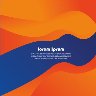 vektör soyut turuncu mavi arkaplan tasarımı