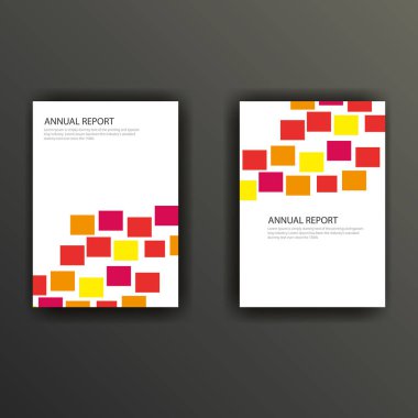 yıllık rapor broşürü tasarımı, a4 boyutunda vektör
