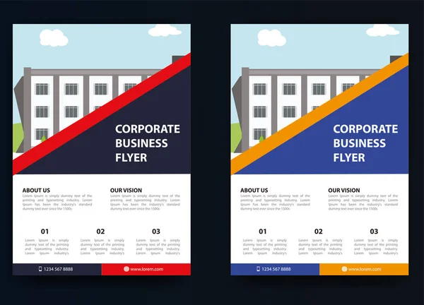 Corporate business flyer, vector omslag poster brochure template — Stockvector