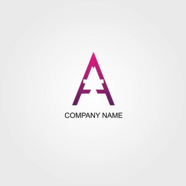 işletme bir harf logosu, renkli tasarım