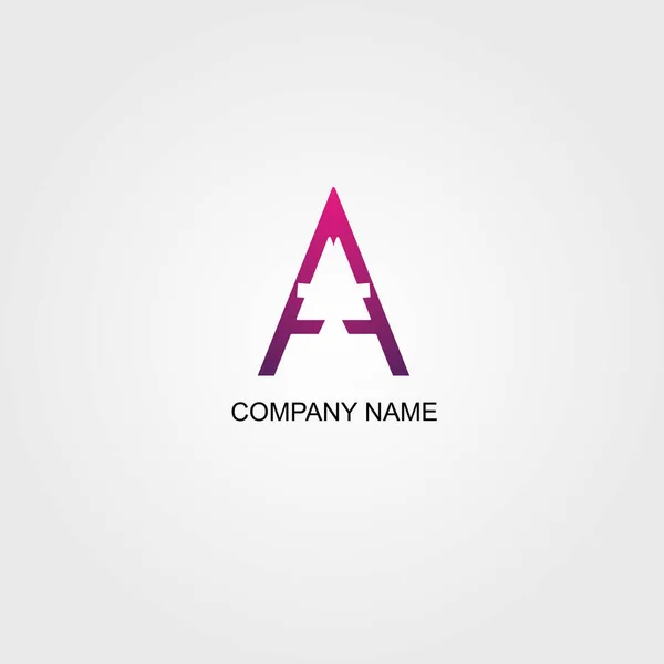 Επιχείρηση ένα λογότυπο επιστολή, πολύχρωμο σχεδιασμό — Διανυσματικό Αρχείο
