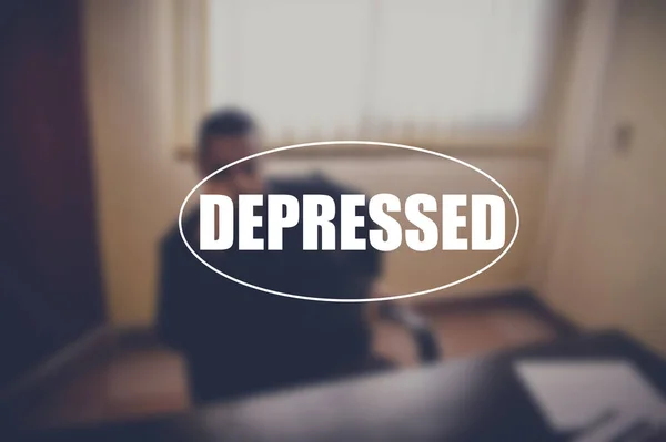 Geçmişi Bulanıklaşan Depresif Bir Kelime — Stok fotoğraf