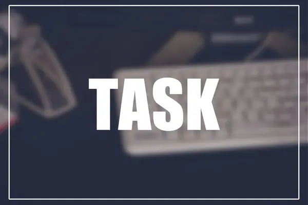 Task Word Θολό Φόντο Εργασίας — Φωτογραφία Αρχείου