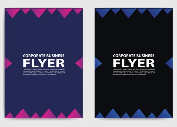 Flyer Corporate Business Cover Poster Broschüre Format Vorlage Design — Stockvektor