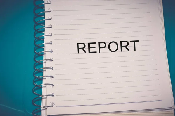 Report Word Written White Paper — Stock Photo, Image