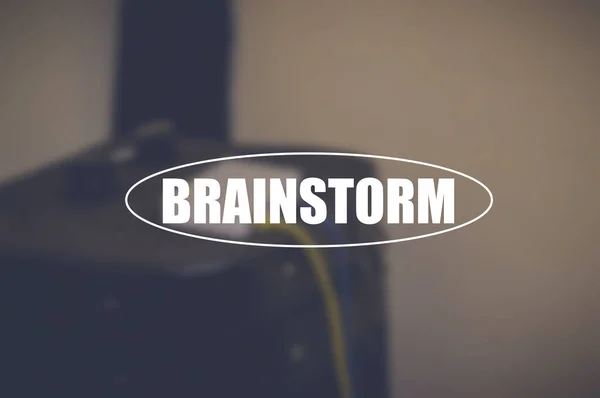 Brainstorm word with blurring background