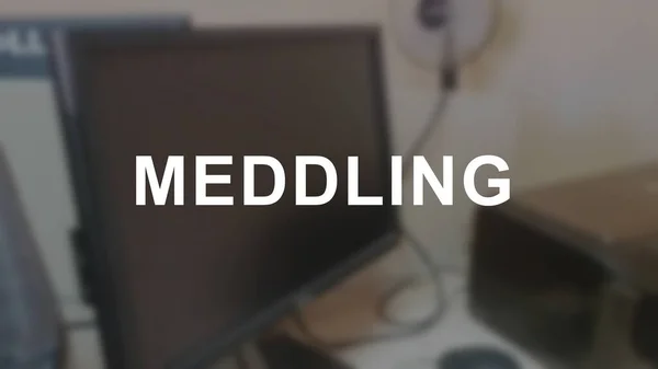 Meddling Word Blurring Business Background — Stock Photo, Image