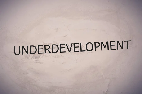 Underdevelopment Word Written White Background — Stock Photo, Image