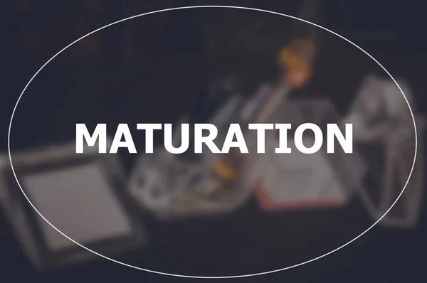 Maturation Word Blurring Business Background — Stock Photo, Image