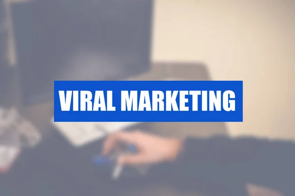 Mot Marketing Viral Avec Fond Flou Affaires — Photo