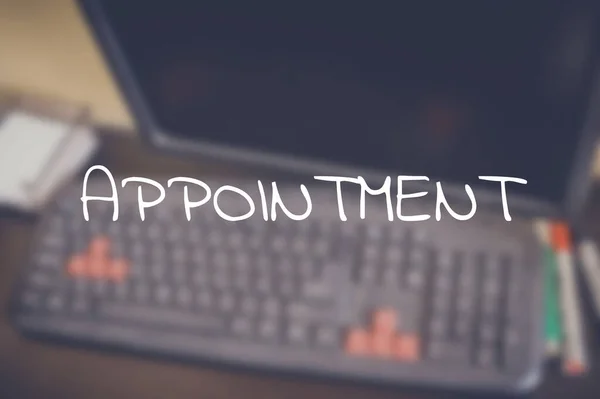 Appointment Word Business Blurring Background — Stock Photo, Image