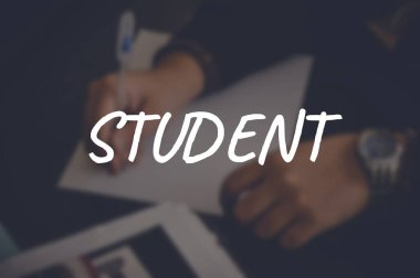 Bulanık iş geçmişi olan öğrenci kelimesi