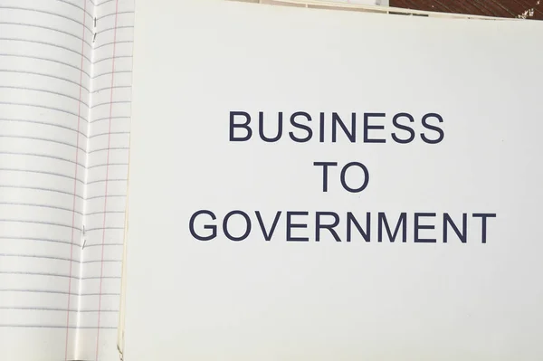 Negócio Governo Escrito Livro Branco — Fotografia de Stock