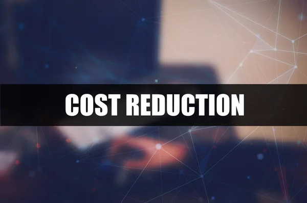Cost reduction on blurring background, business finance concept