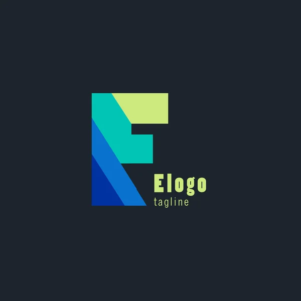 E Harfi Logo Tasarım Vektörü — Stok fotoğraf