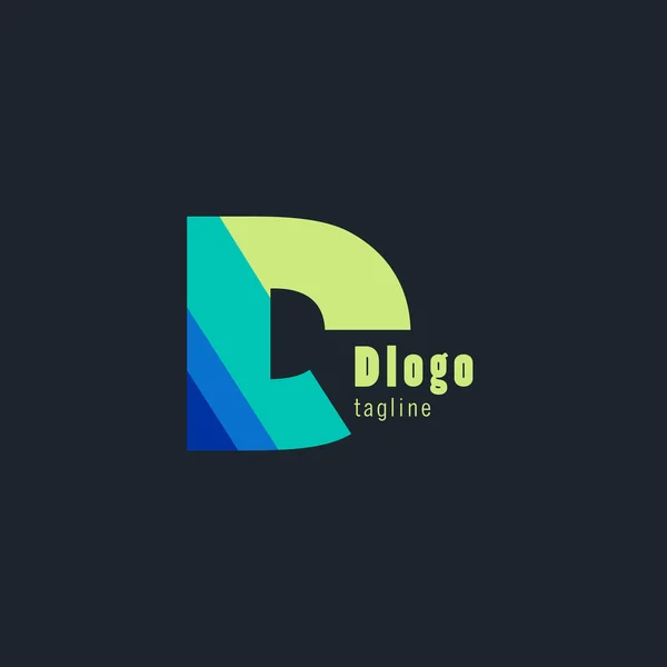 D Letter Logo Design Vektor — Stockfoto