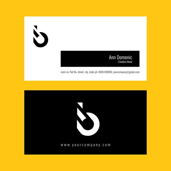 B Brief Logo Design Vektor — Stockfoto