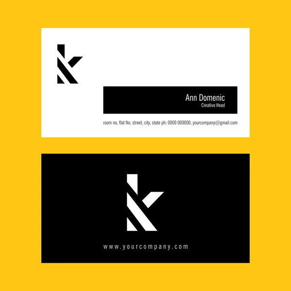 K Buchstabe Logo Design Vektor — Stockfoto