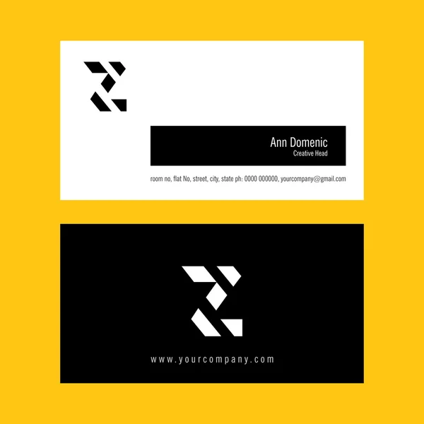 Вектор дизайна логотипа Z с шаблоном визитной карточки — стоковое фото