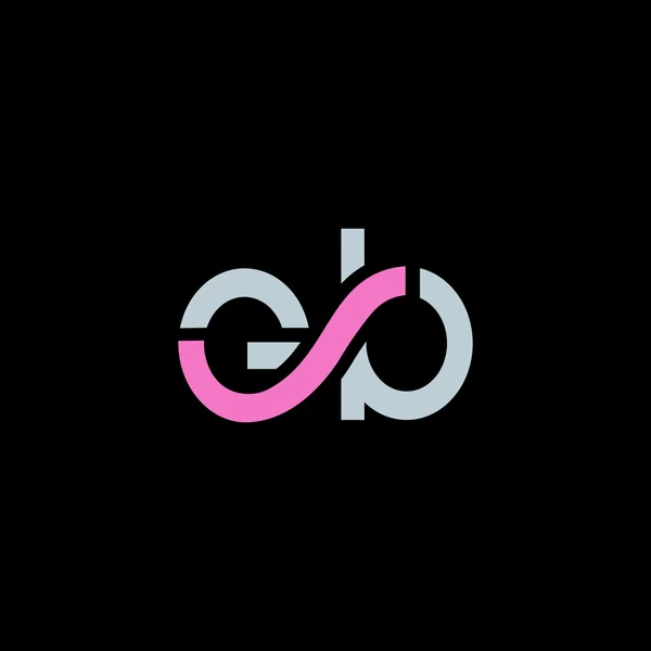 GB mektup logo, kartvizit şablonu — Stok Vektör