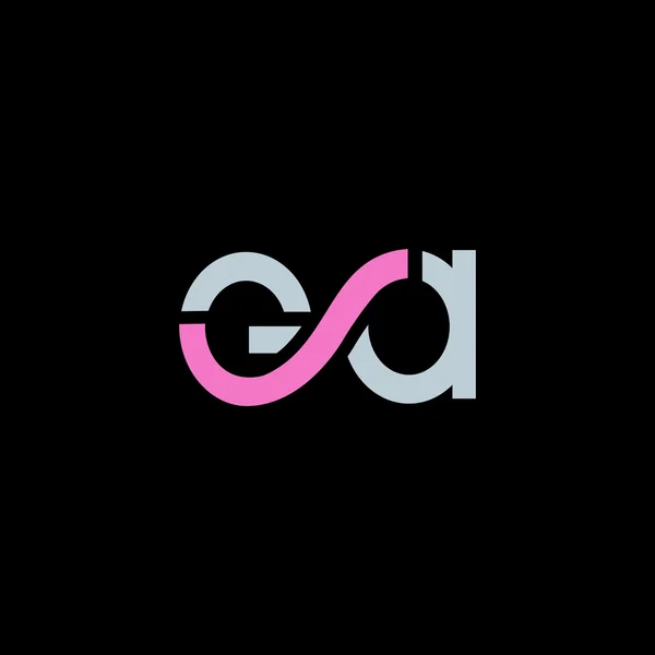 GA Letter logo, with Business card template — Διανυσματικό Αρχείο