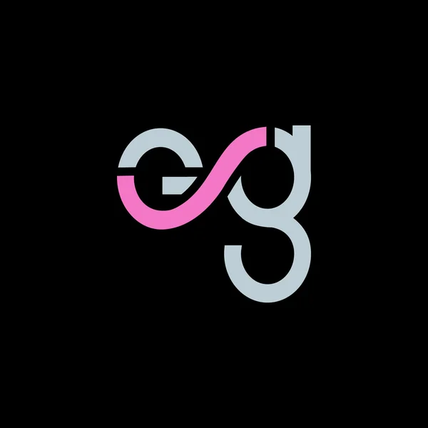 Gg Letter logo, käyntikortilla malli — vektorikuva