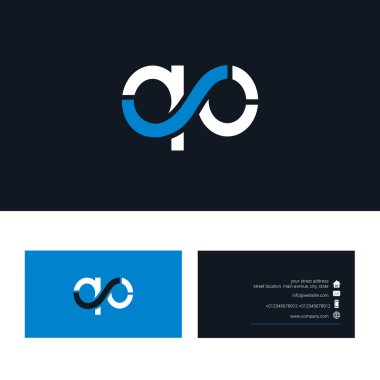 QC mektup logo, kartvizit şablonu