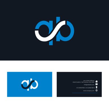 QB mektup logo, kartvizit şablonu