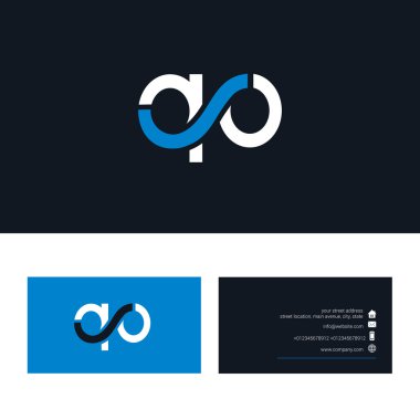 Qo mektup logo, kartvizit şablonu