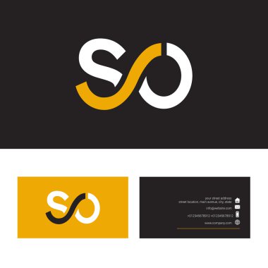 Bu yüzden logo, kartvizit şablonuyla mektup 