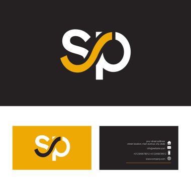 SP mektup logo, kartvizit şablonu 