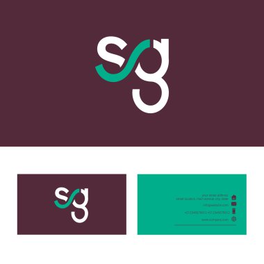  SG mektup logo, kartvizit şablonu