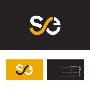 Se mektup logo, kartvizit şablonu