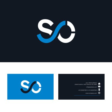 SC mektup logo, kartvizit şablonu