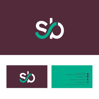 S B harfi logo, kartvizit şablonu