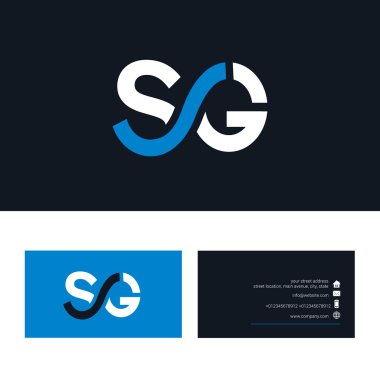  SG mektup logo, kartvizit şablonu