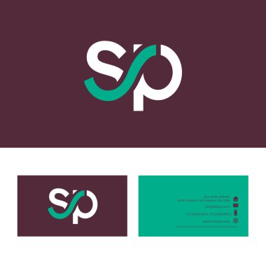 SP mektup logo, kartvizit şablonu 