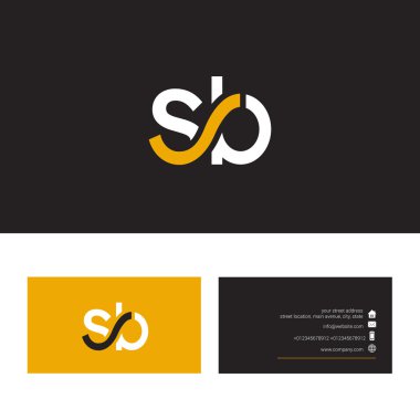 S B harfi logo, kartvizit şablonu