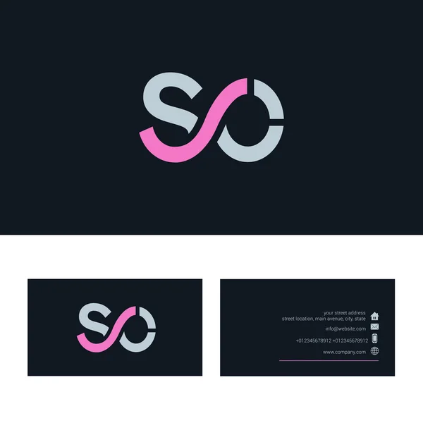 SC mektup logo, kartvizit şablonu