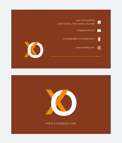 Logo huruf, templat kartu bisnis - Stok Vektor